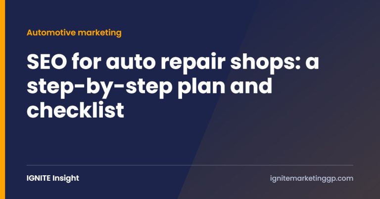 SEO for auto repair shops: a step-by-step plan and checklist