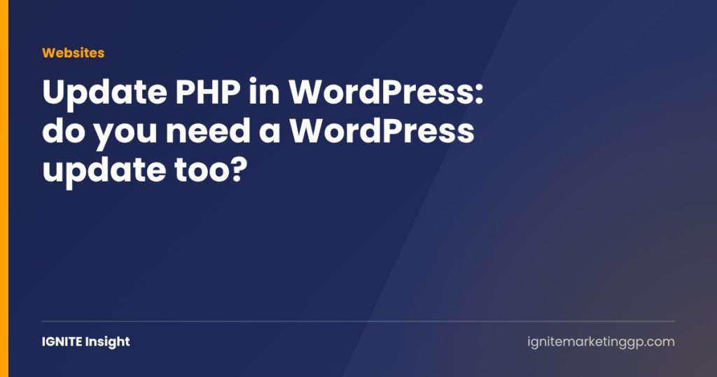 Update PHP in WordPress: do you need a WordPress update too?