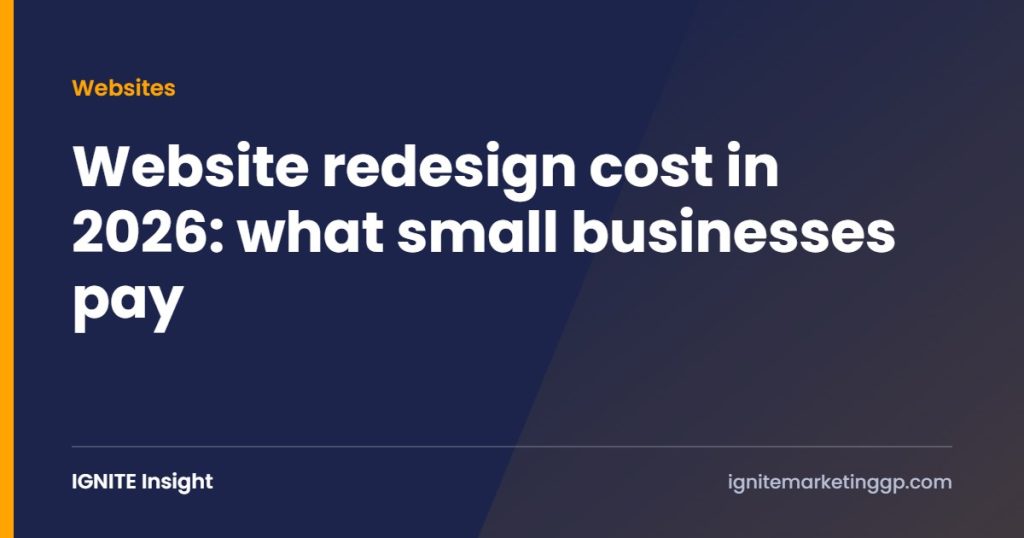 Website redesign cost in 2026: what small businesses pay